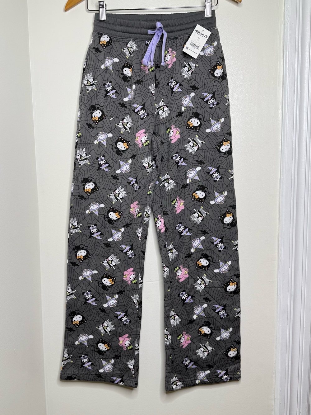 NEW Hello Kitty & Friends Sanrio Halloween Pull On Sweatpants Size XXS 00 Gray